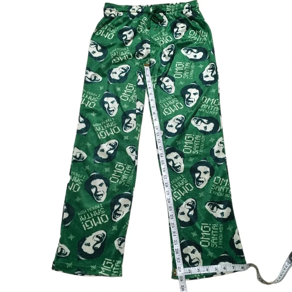 Buddy The Elf OMG Santa I Know Him Christmas Green Sleep Pant Size Medium Unisex